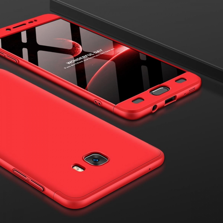 Frosted Hard PC Back Cover Full Body 3 Detachable Parts Case for Samsung Galaxy C9 Pro C9000