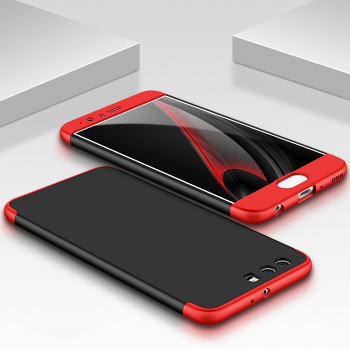 Ultra Thin 3 in 1 Full Protection Metallic Luster Hard Plastic Combination Case for Huawei P10