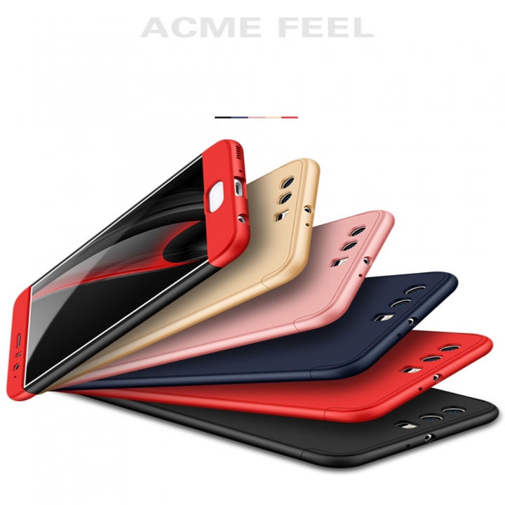 Ultra Thin 3 in 1 Full Protection Metallic Luster Hard Plastic Combination Case for Huawei P10