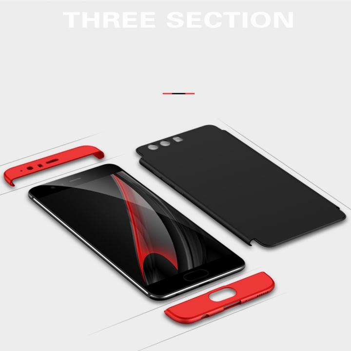 Ultra Thin 3 in 1 Full Protection Metallic Luster Hard Plastic Combination Case for Huawei P10