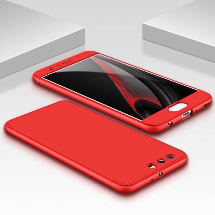 Ultra Thin 3 in 1 Full Protection Metallic Luster Hard Plastic Combination Case for Huawei P10