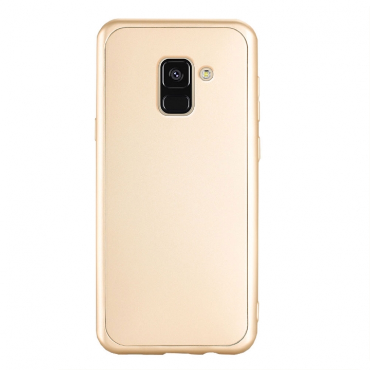 TPU Cover 2 in 1 Coverage Protection with Tempered Glass Screen Protector for Samsung Galaxy A8 Plus