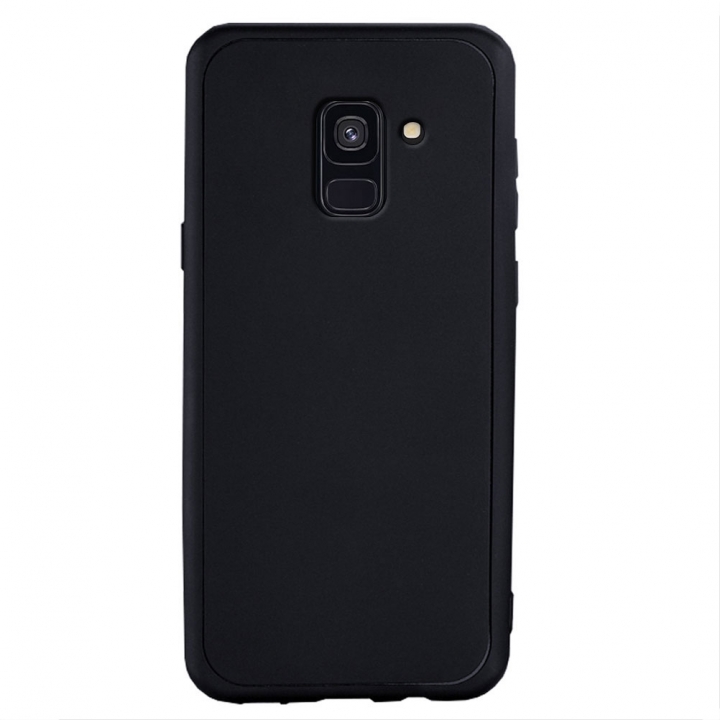 TPU Cover 2 in 1 Coverage Protection with Tempered Glass Screen Protector for Samsung Galaxy A8 Plus