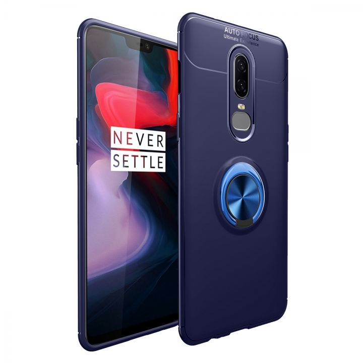[Ring Bracket]TPU Shock Absorber Shell Creative Magnetic Car Bracket Cover for OnePlus 6