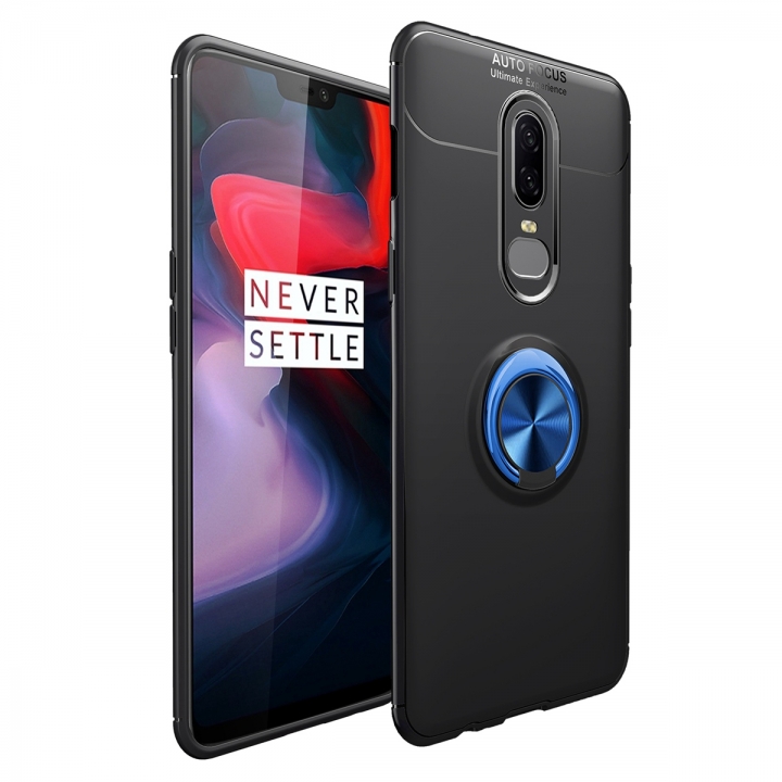 [Ring Bracket]TPU Shock Absorber Shell Creative Magnetic Car Bracket Cover for OnePlus 6