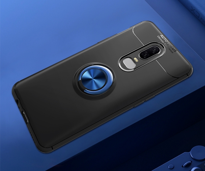 [Ring Bracket]TPU Shock Absorber Shell Creative Magnetic Car Bracket Cover for OnePlus 6