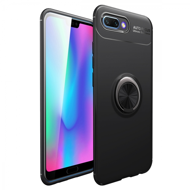 [Ring Bracket]TPU Shock Absorber Shell Creative Magnetic Car Bracket Cover for Huawei Honor 10