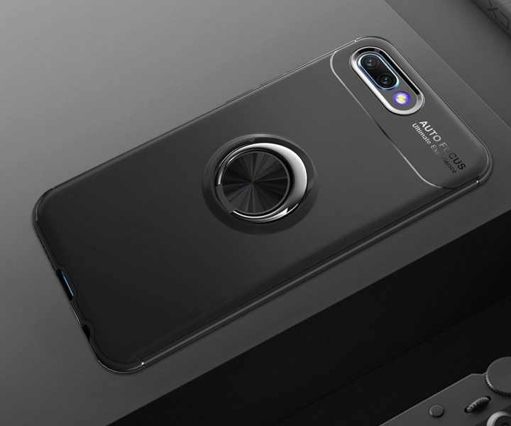 [Ring Bracket]TPU Shock Absorber Shell Creative Magnetic Car Bracket Cover for Huawei Honor 10