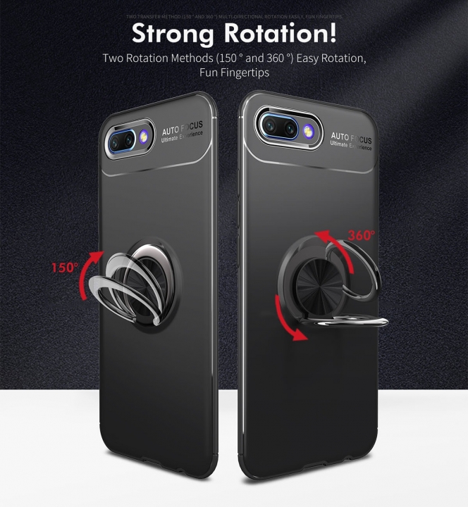 [Ring Bracket]TPU Shock Absorber Shell Creative Magnetic Car Bracket Cover for Huawei Honor 10