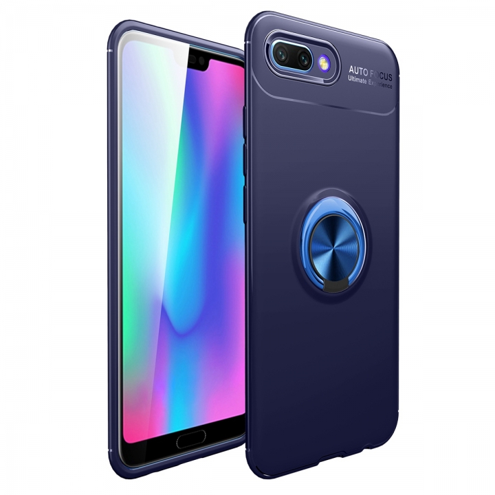 [Ring Bracket]TPU Shock Absorber Shell Creative Magnetic Car Bracket Cover for Huawei Honor 10