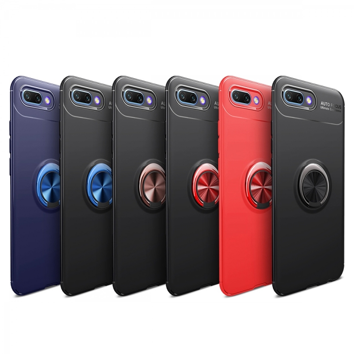 [Ring Bracket]TPU Shock Absorber Shell Creative Magnetic Car Bracket Cover for Huawei Honor 10