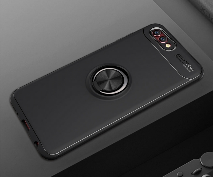 [Ring Bracket]TPU Shock Absorber Shell Creative Car Bracket Cover for Huawei Honor View 10/Honor V10