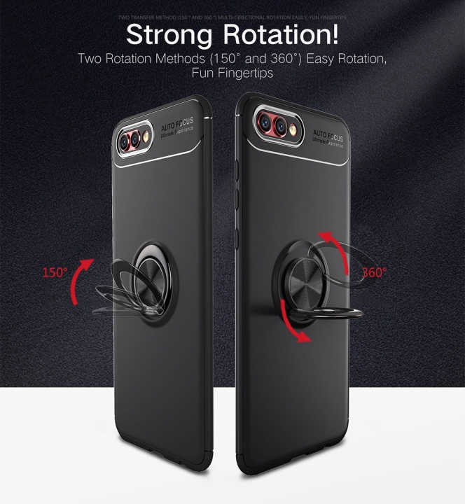 [Ring Bracket]TPU Shock Absorber Shell Creative Car Bracket Cover for Huawei Honor View 10/Honor V10