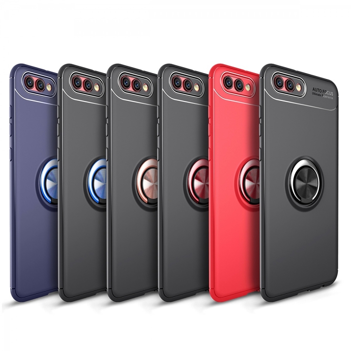 [Ring Bracket]TPU Shock Absorber Shell Creative Car Bracket Cover for Huawei Honor View 10/Honor V10