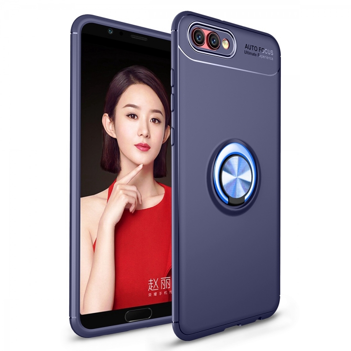 [Ring Bracket]TPU Shock Absorber Shell Creative Car Bracket Cover for Huawei Honor View 10/Honor V10