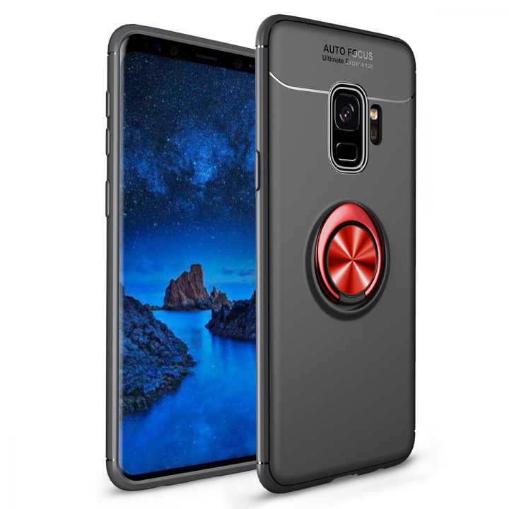 [Ring Bracket]TPU Shock Absorber Shell Creative Car Bracket Cover for Samsung Galaxy S9+/SM-G965F