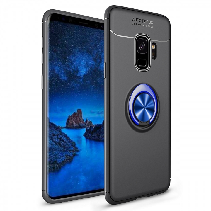 [Ring Bracket]TPU Shock Absorber Shell Creative Car Bracket Cover for Samsung Galaxy S9+/SM-G965F