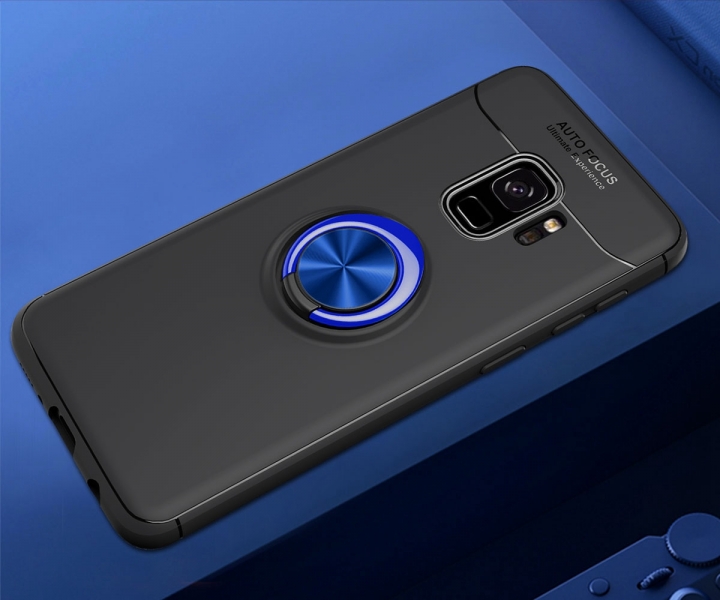 [Ring Bracket]TPU Shock Absorber Shell Creative Car Bracket Cover for Samsung Galaxy S9+/SM-G965F