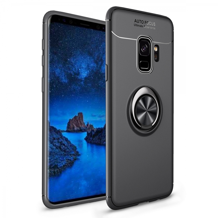 [Ring Bracket]TPU Shock Absorber Shell Creative Car Bracket Cover for Samsung Galaxy S9+/SM-G965F
