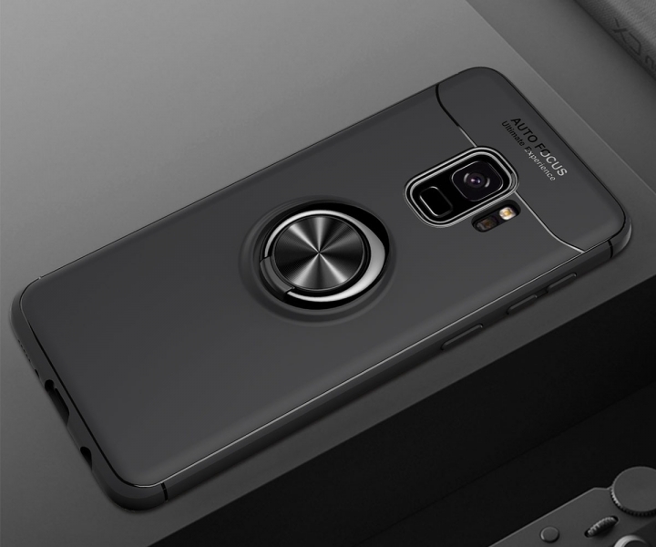 [Ring Bracket]TPU Shock Absorber Shell Creative Car Bracket Cover for Samsung Galaxy S9+/SM-G965F