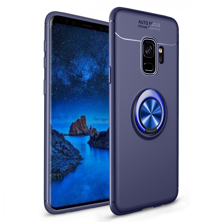 [Ring Bracket]TPU Shock Absorber Shell Creative Car Bracket Cover for Samsung Galaxy S9+/SM-G965F