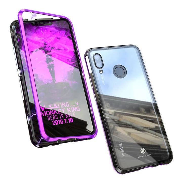 Huawei Nove 3 Protective Case ，[Magnetic Metal Frame + Tempered Glass Clear Back]