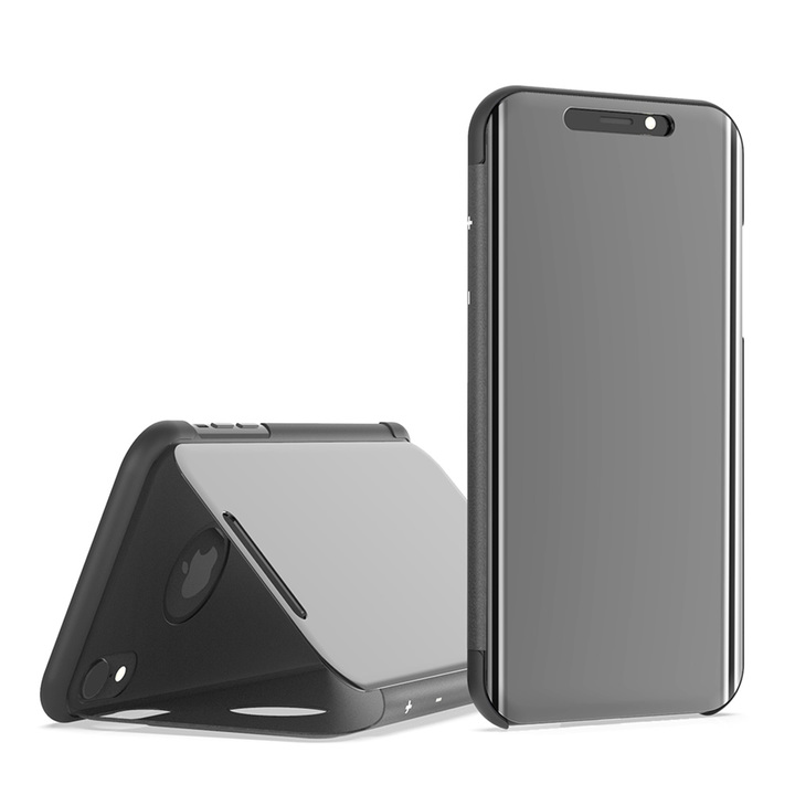 Translucent View Mirror Case Flip Electroplate Stand Smart Cover for  Xiaomi Mi Max 3