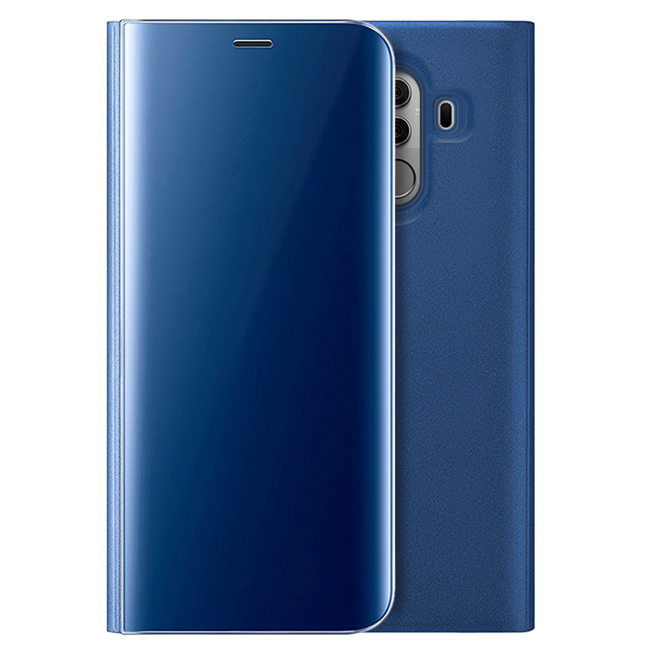 Translucent Mirror Flip Cover Bookstyle Stand Case for Huawei Mate 10 Pro