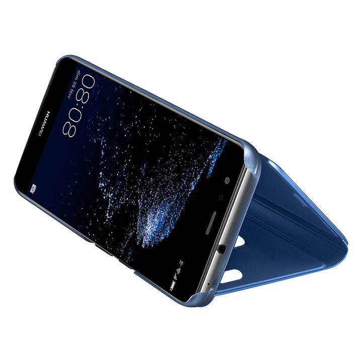Translucent Mirror Flip Cover Bookstyle Stand Case for Huawei P10 Lite