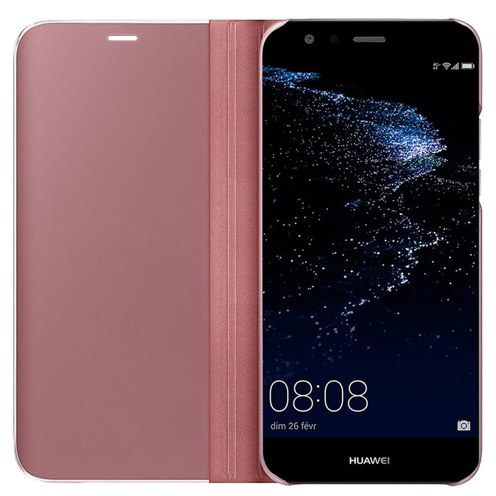 Translucent Mirror Flip Cover Bookstyle Stand Case for Huawei P10 Lite
