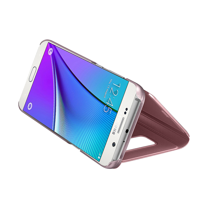 S-View Flip Case Ultra Slim Translucent Mirror Smart Case Cover for  Samsung Galaxy Note 5