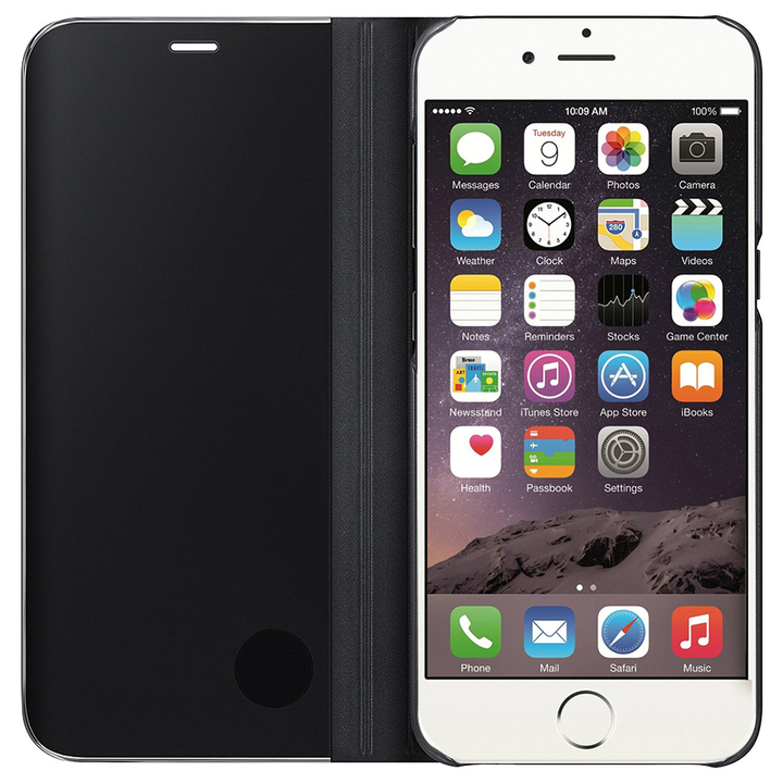 S-View Flip Case Ultra Slim Translucent Mirror Smart Case Cover for iPhone 6 Plus/6S Plus