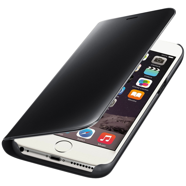 S-View Flip Case Ultra Slim Translucent Mirror Smart Case Cover for iPhone 6 Plus/6S Plus