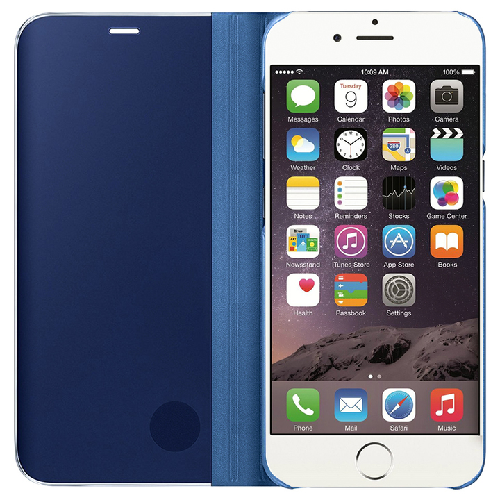 S-View Flip Case Ultra Slim Translucent Mirror Smart Case Cover for iPhone 6 Plus/6S Plus