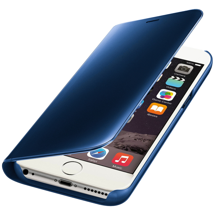 S-View Flip Case Ultra Slim Translucent Mirror Smart Case Cover for iPhone 6 Plus/6S Plus