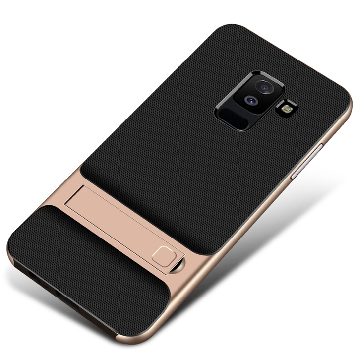 Dual Layer Protector Cover with Rugged PC Stand Bumper for Samsung Galaxy A6 plus 2018