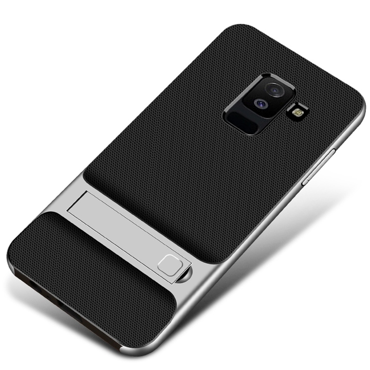 Dual Layer Protector Cover with Rugged PC Stand Bumper for Samsung Galaxy A6 plus 2018