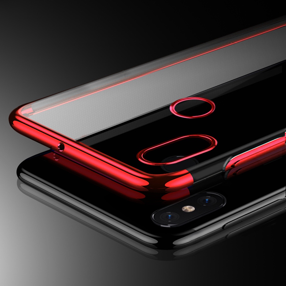 Soft TPU Transparent Plating Frame Shockproof Case for Xiaomi Mi Max 3