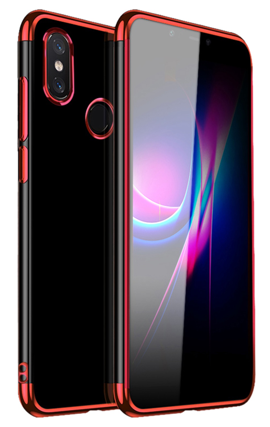 Soft TPU Transparent Plating Frame Shockproof Case for Xiaomi Mi Max 3