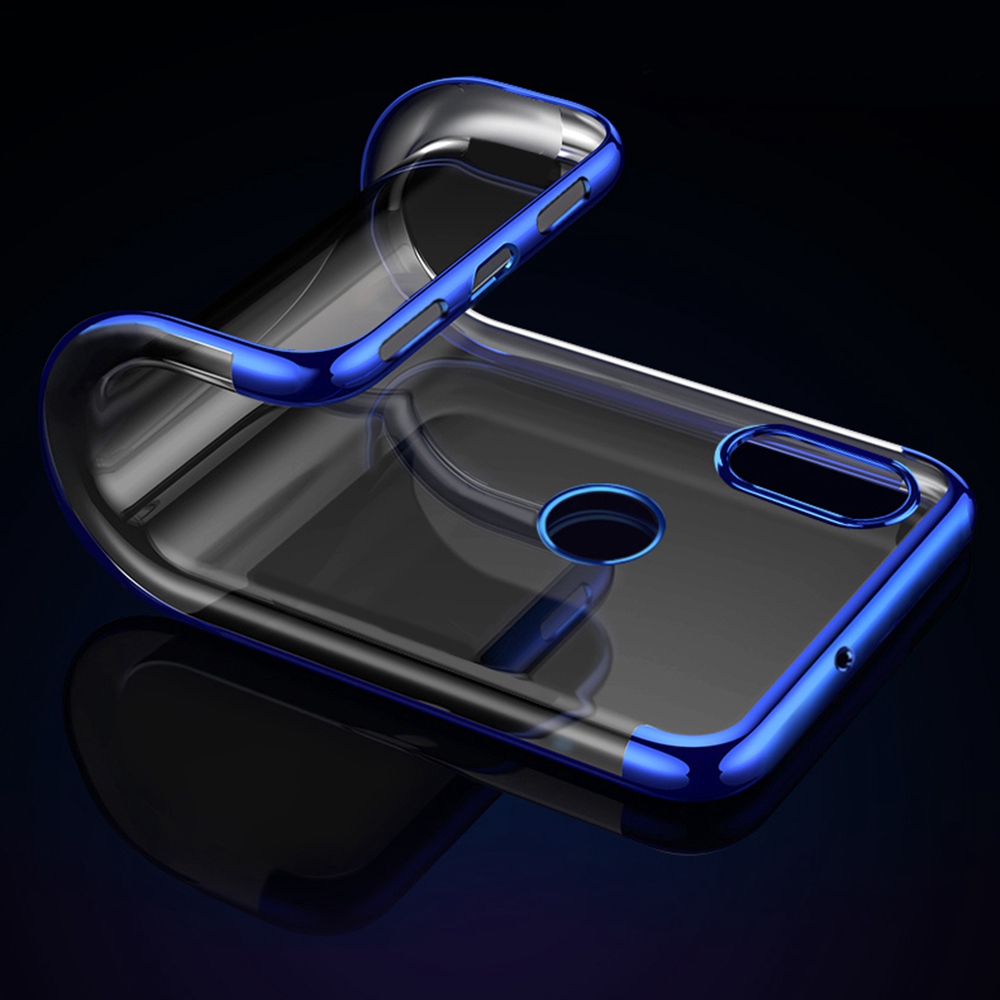 Soft TPU Transparent Plating Frame Shockproof Case for Xiaomi Mi Max 3