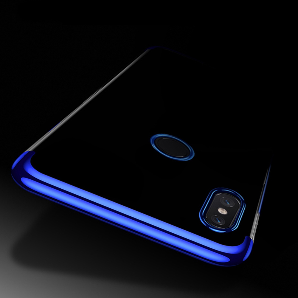 Soft TPU Transparent Plating Frame Shockproof Case for Xiaomi Mi Max 3