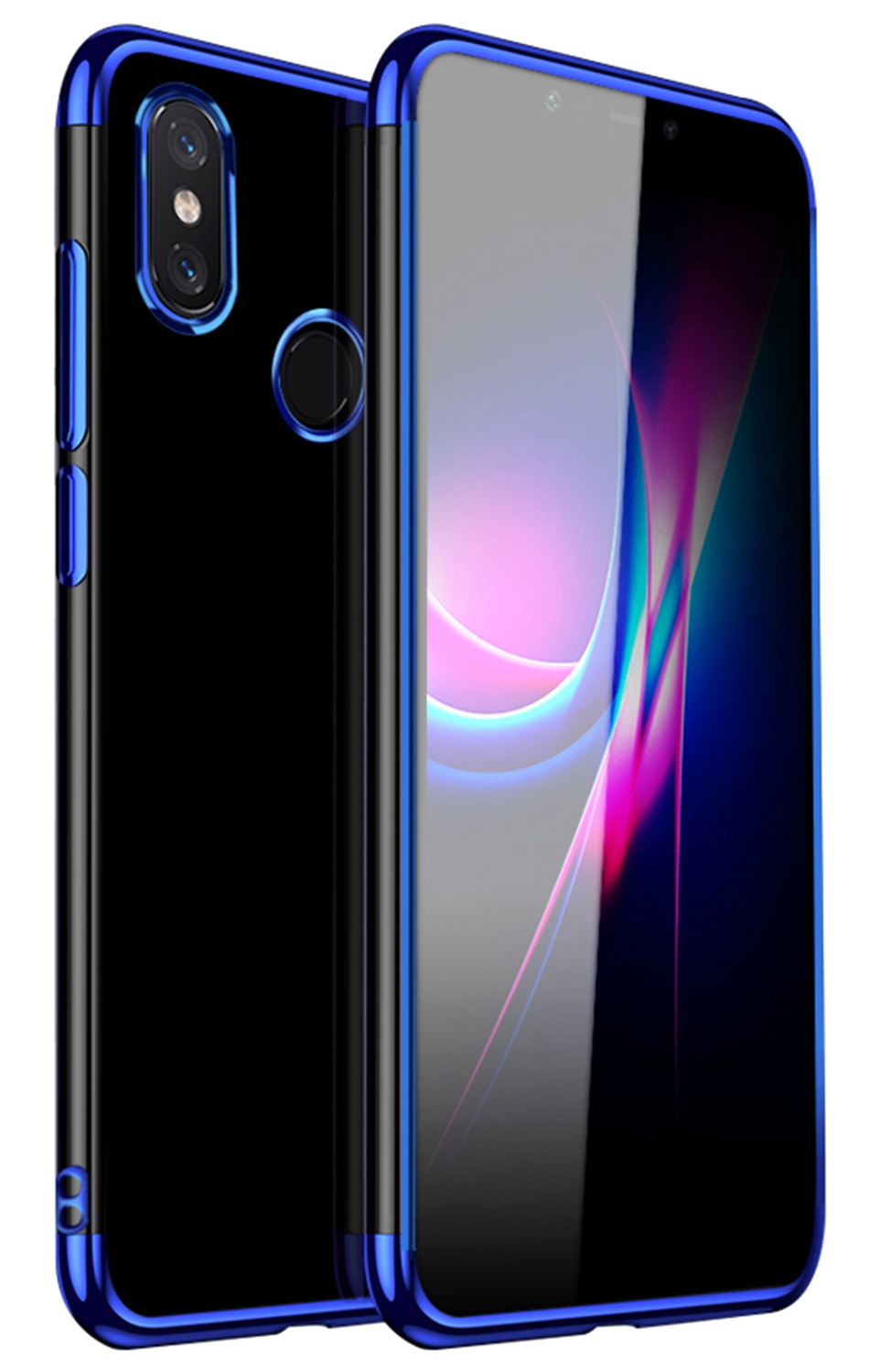 Soft TPU Transparent Plating Frame Shockproof Case for Xiaomi Mi Max 3