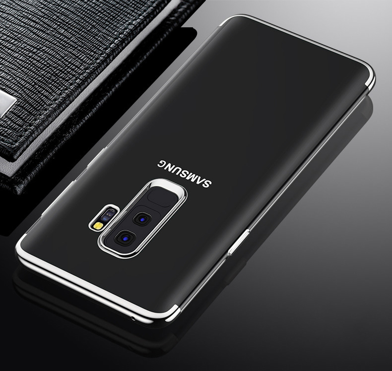 Soft TPU Transparent Plating Frame Shockproof Case for Samsung Galaxy S9