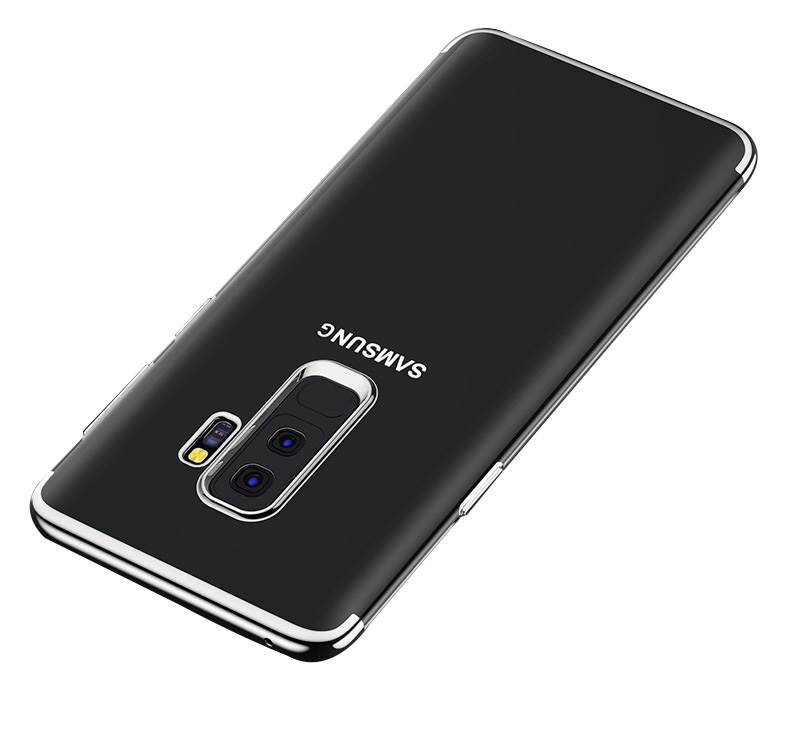 Soft TPU Transparent Plating Frame Shockproof Case for Samsung Galaxy S9