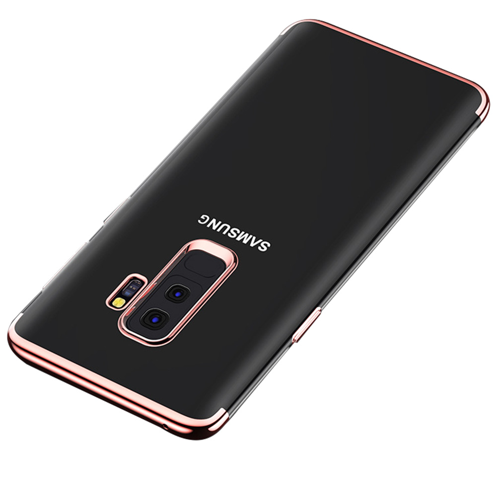 Soft TPU Transparent Plating Frame Shockproof Case for Samsung Galaxy S9