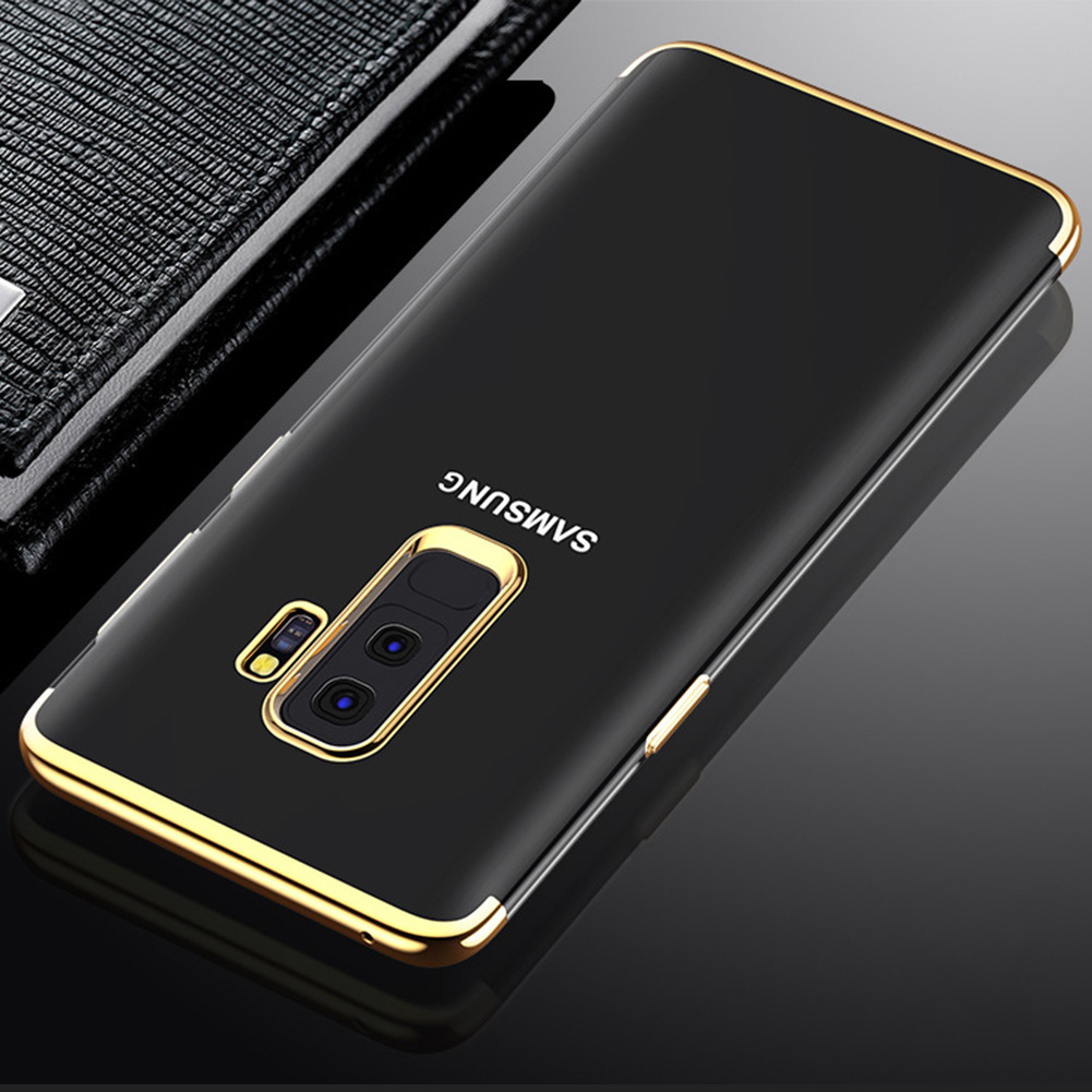 Soft TPU Transparent Plating Frame Shockproof Case for Samsung Galaxy S9