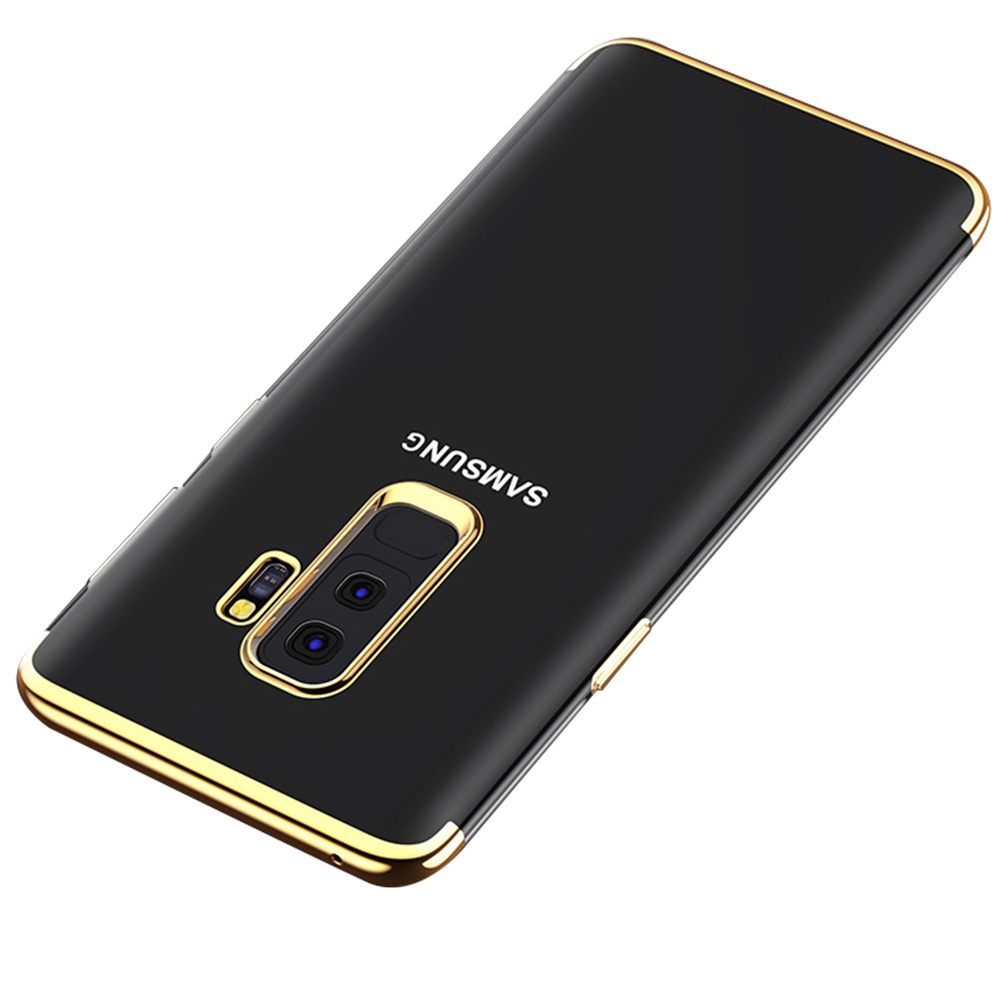 Soft TPU Transparent Plating Frame Shockproof Case for Samsung Galaxy S9