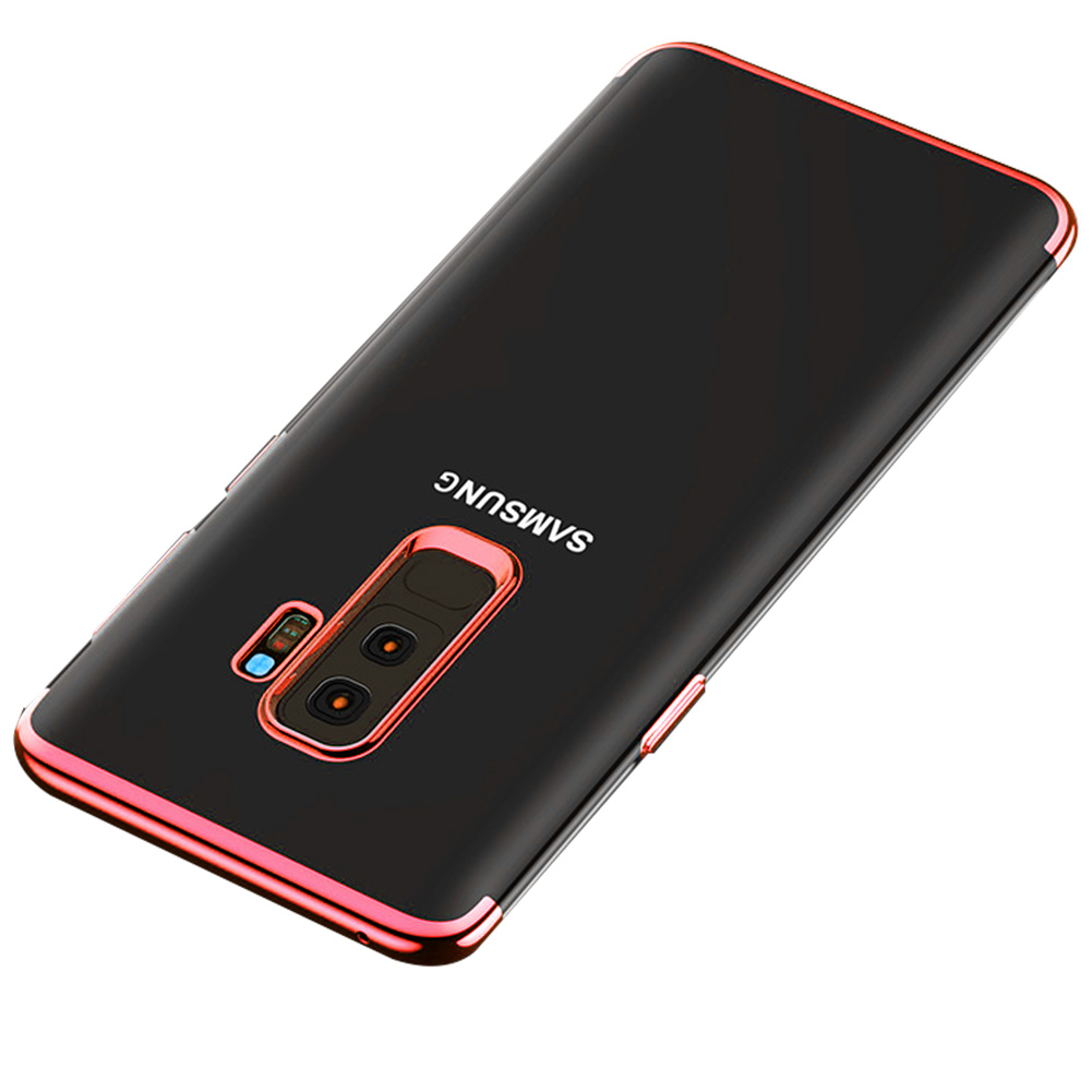 Soft TPU Transparent Plating Frame Shockproof Case for Samsung Galaxy S9