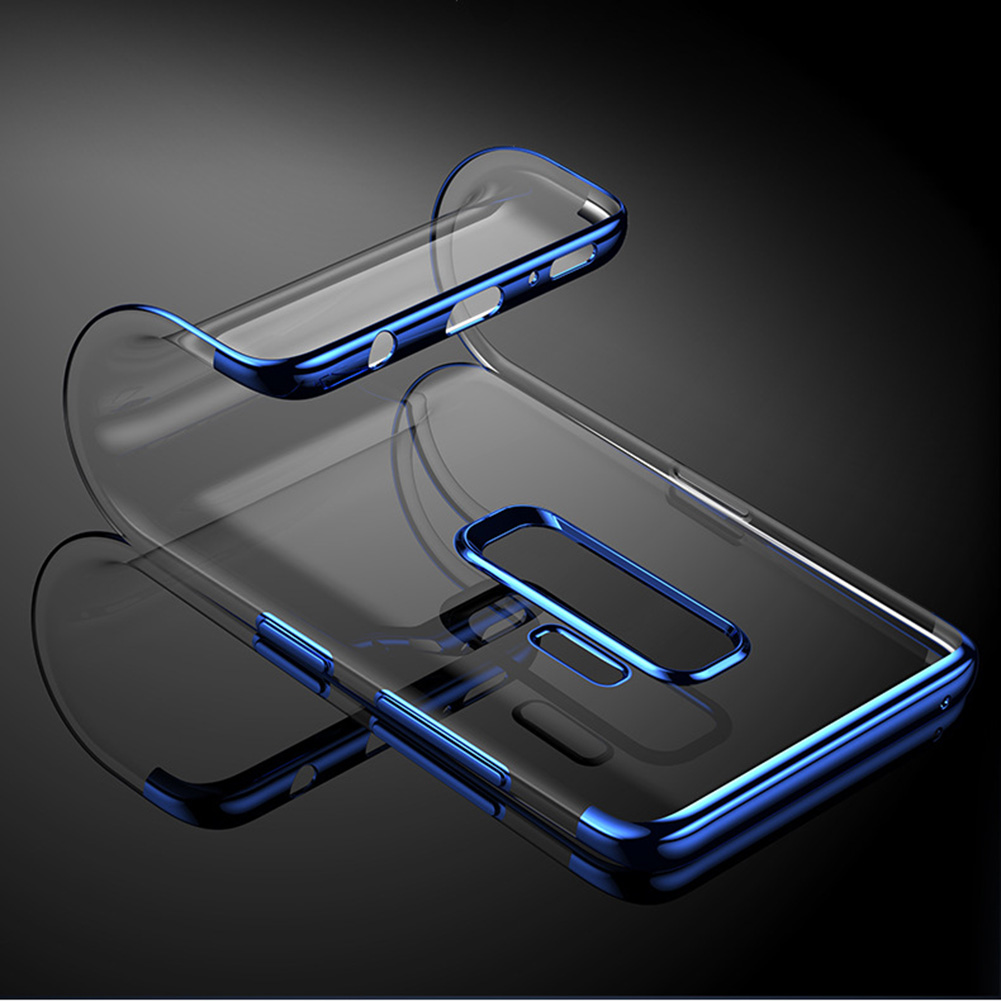 Soft TPU Transparent Plating Frame Shockproof Case for Samsung Galaxy S9