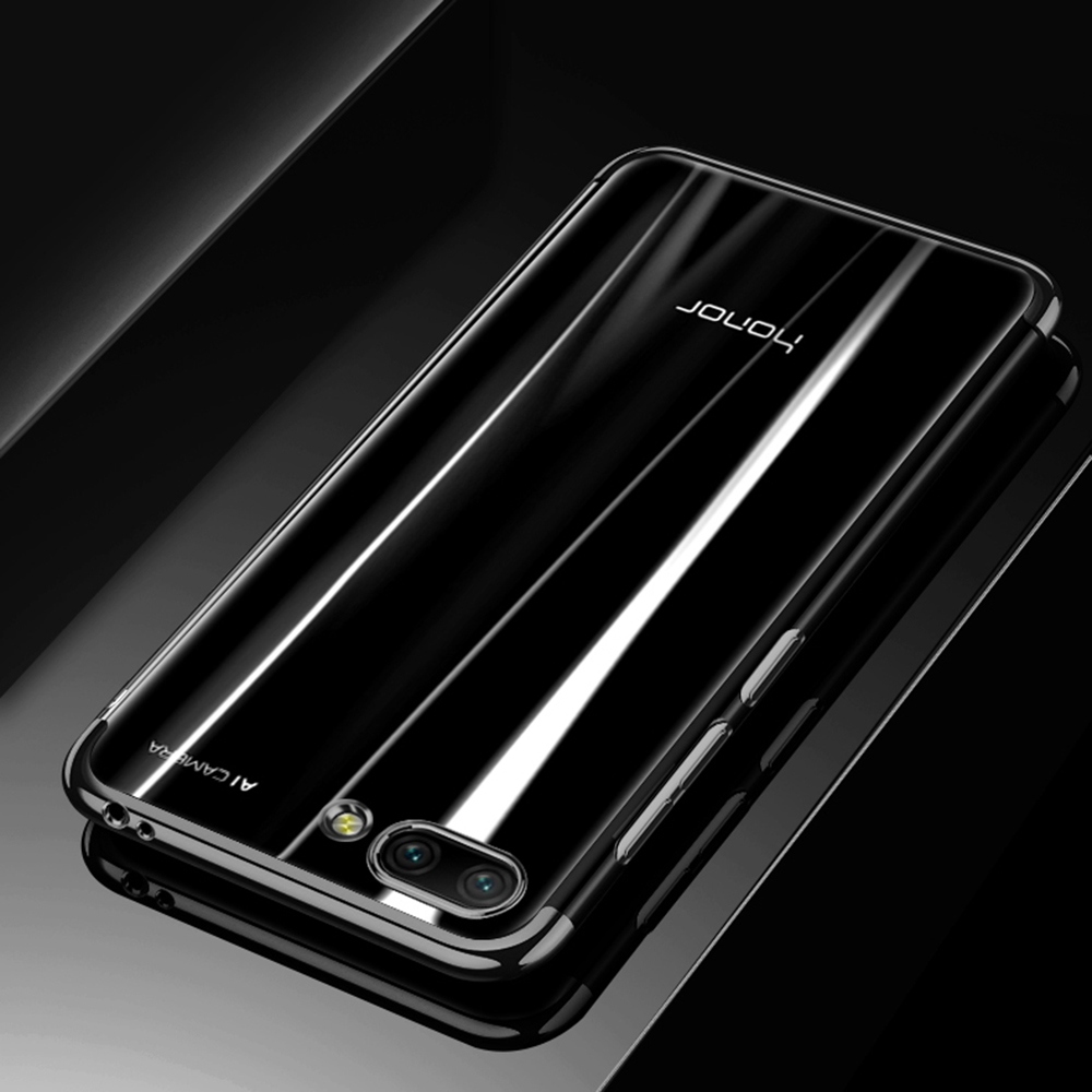 Soft TPU Transparent Plating Frame Shockproof Case for Huawei Honor 10